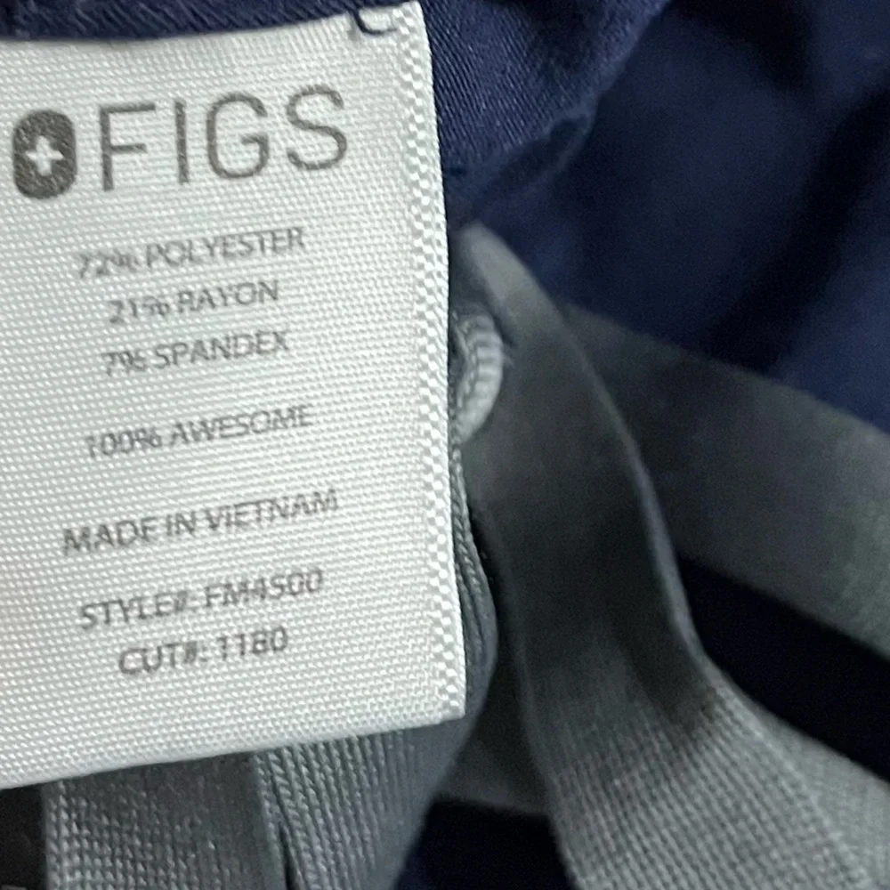 Figs • Navy Grey Pisco Drawstring Technical Collection Scrub Pants